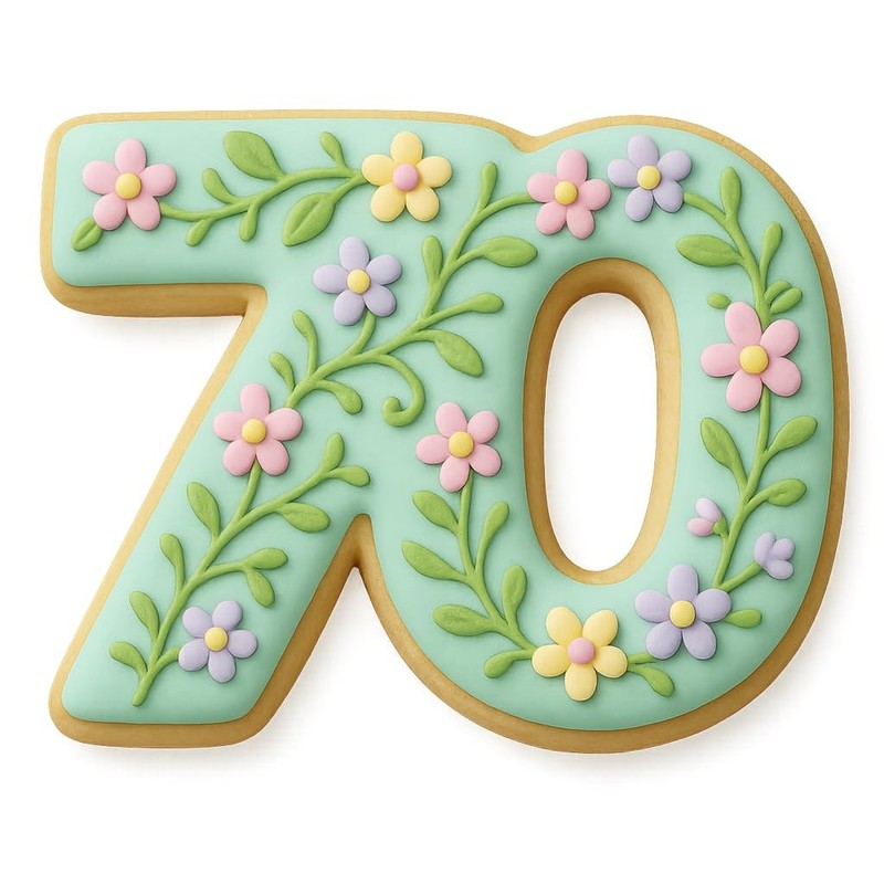 Number 70 Cookie Cutter 3x4" for Baking & Fondant Clay Gifts Kitchen gallery