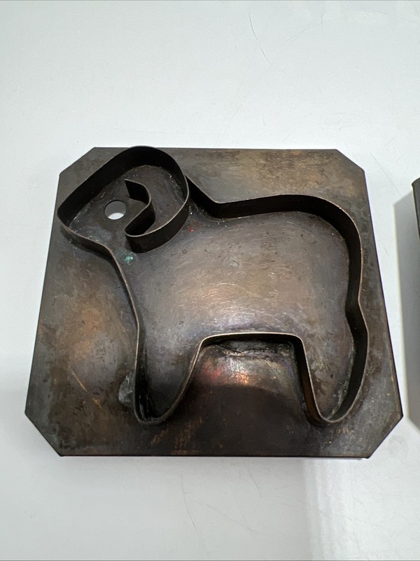Village By Pfaltzgraff Solid Copper Cookie Cutter Vtg Lot Of 3 Ram Duck Chicken gallery