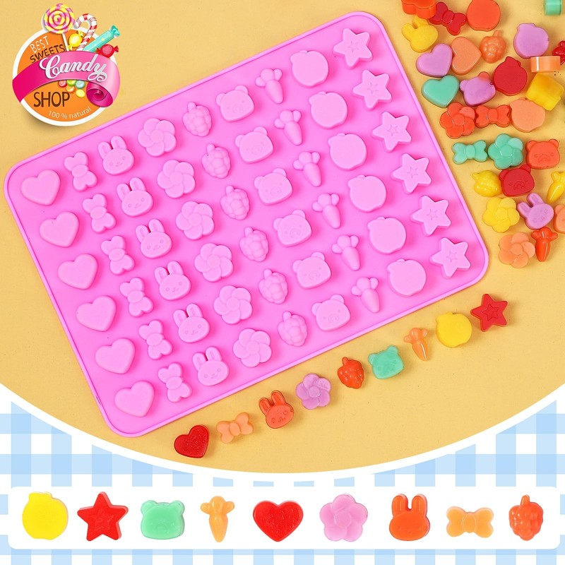 Non-Stick Silicone Gummy Candy Molds for Candy, Gummy, Chocolate, Wax Melts, ... gallery
