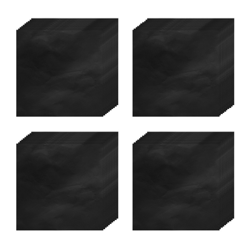 100pcs Candy Foil Wrappers 4 x 4Inch Chocolate Bar Wrappers Black Glossy Finish
