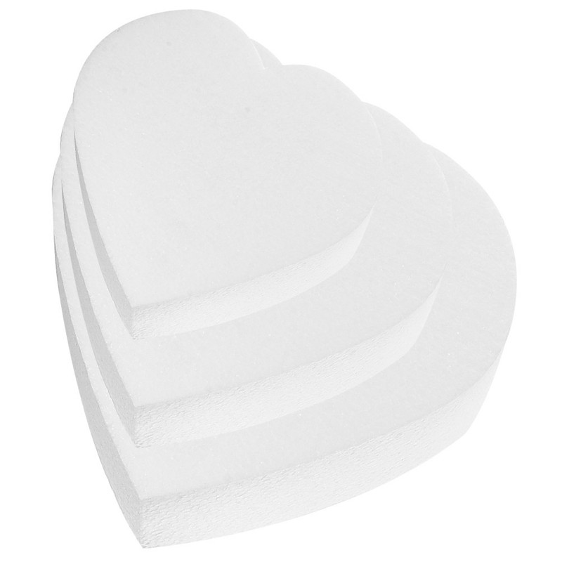 3Pcs Reusable Foam Cake Mold DIY Wedding Cake Model White Practice Dummy