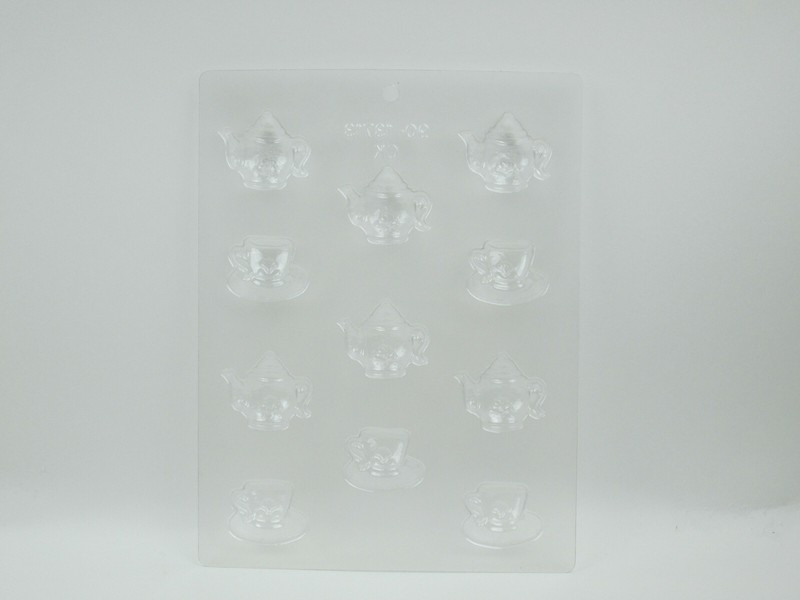 Candy Mold Tea Pot Cup With Saucer Shapes Clear Plastic CK Products 90-13713 gallery
