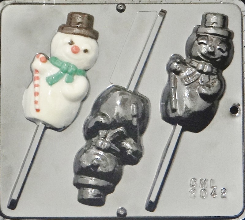 Snowman Lollipop Chocolate Candy Mold Christmas 2042 NEW