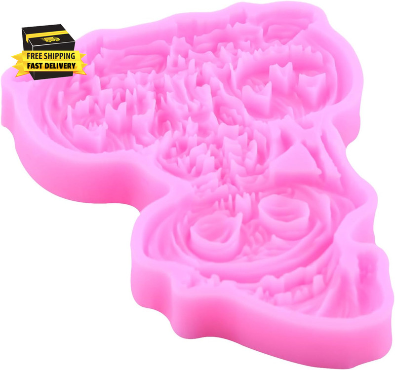 Halloween Silicone Molds Halloween Skull Pumpkin Fondant Mold for Cake Decoratio gallery