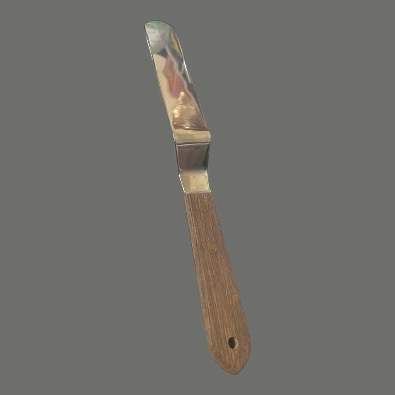VINTAGE WILTON Stainless Steel Blade Icing Spatula Wood Handle 12" Japan gallery