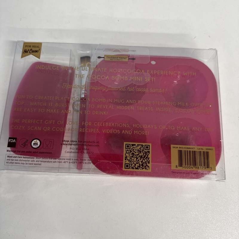 Hot Chocolate Bomb Silicone Mold Set NEW Mold, Brush and Scraper Pink NEW/OPEN gallery