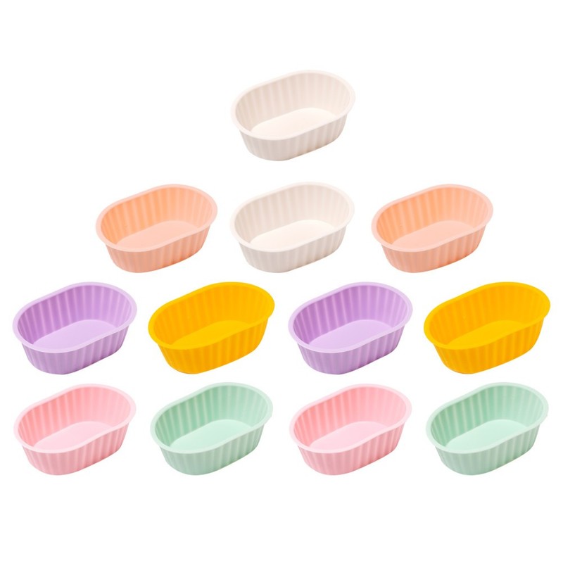 12 Pcs Cheese Cake Baking Mold Cheesecake Slice Silicone Dessert Molds gallery