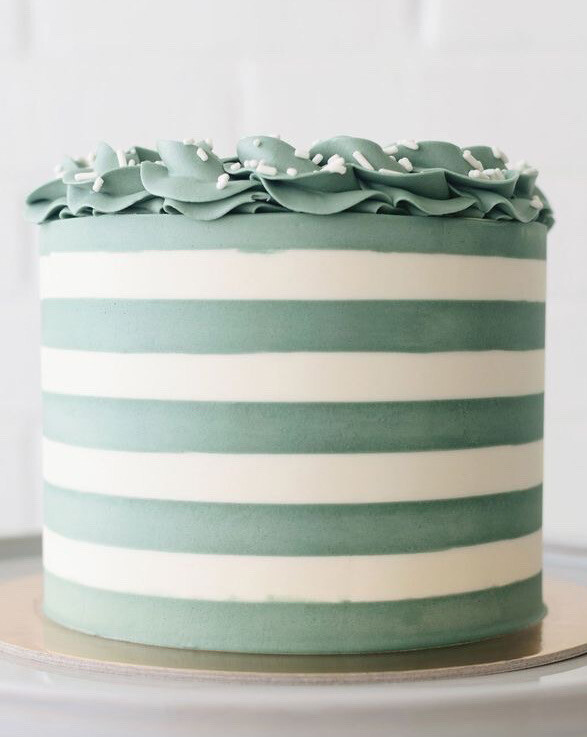 Dual Metal Cake Scraper Smoother and Stripe with Ruler Icing Smoother Tool gallery
