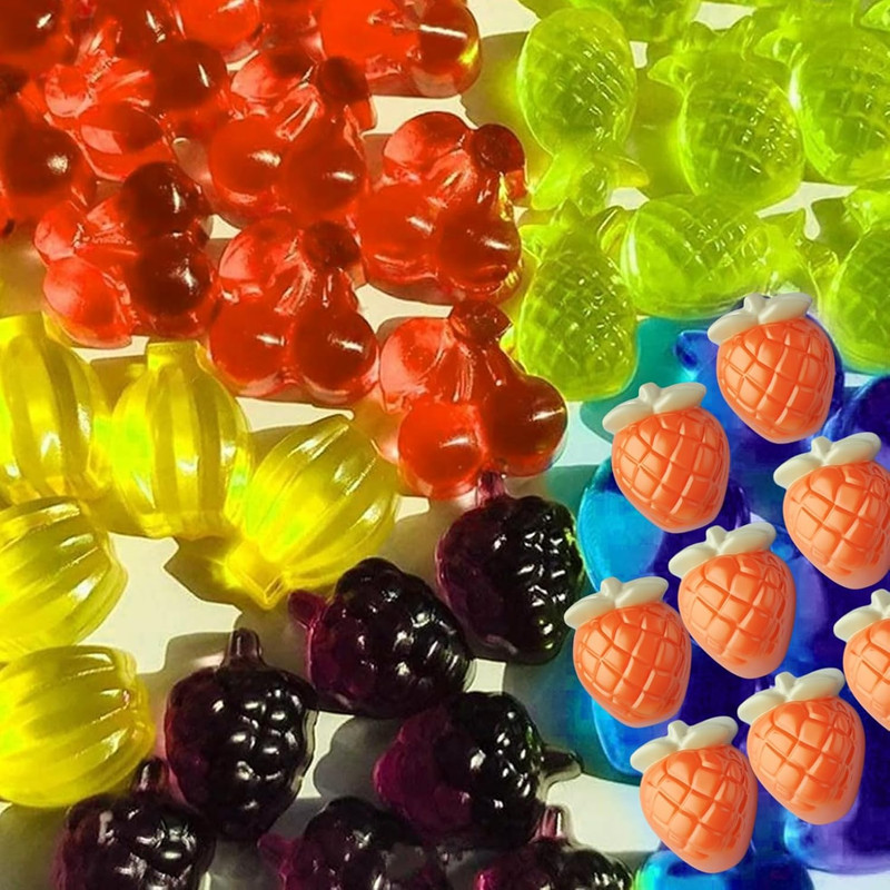 Palksky 4PCS Fruit Snack Molds Silicone, Gummy Molds Trays with Dropper for Cand gallery