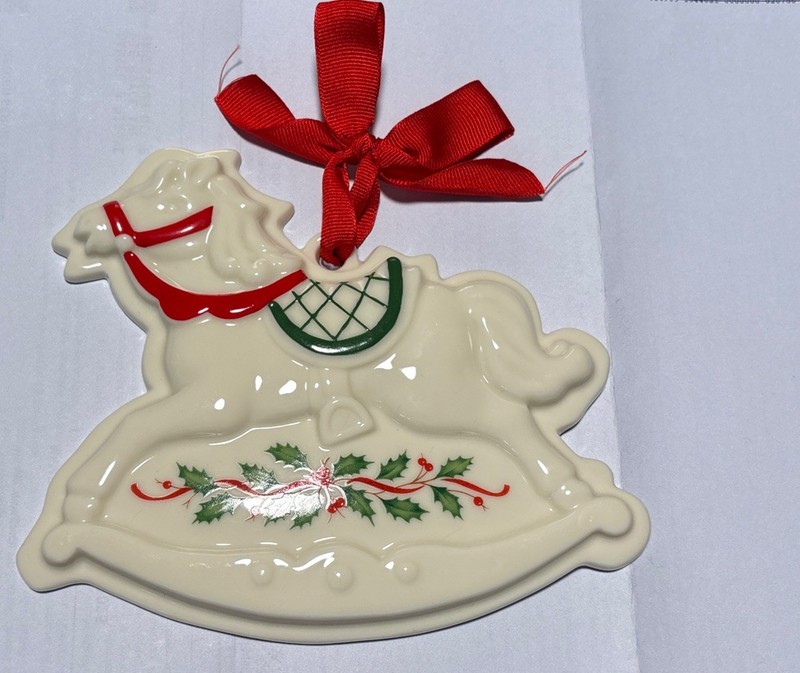 Lenox Holiday ROCKING HORSE COOKIE PRESS or Ornament ~ Christmas ~ #6095244 gallery
