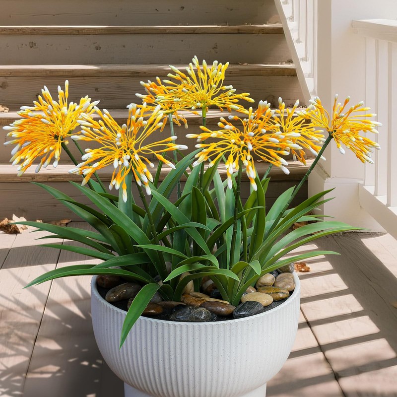 Hiforestar Fake Plants Outdoor Flowers Artificial Large Plastic Faux Flower 8 gallery