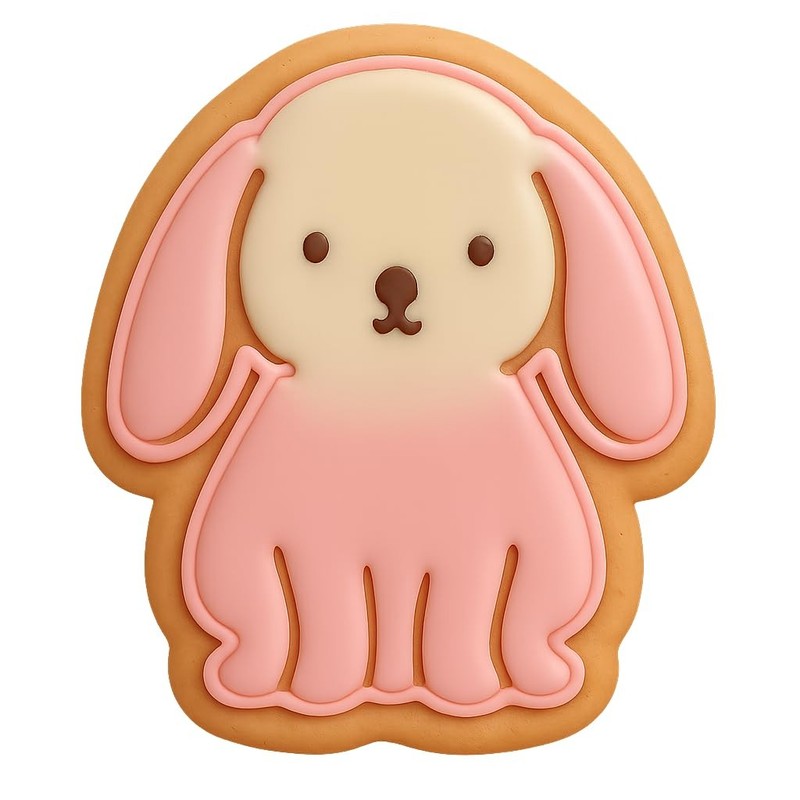 Floppy-Eared Bunny Cookie Cutter & Stamp – 3.2×4 Fun Kitchen Baking