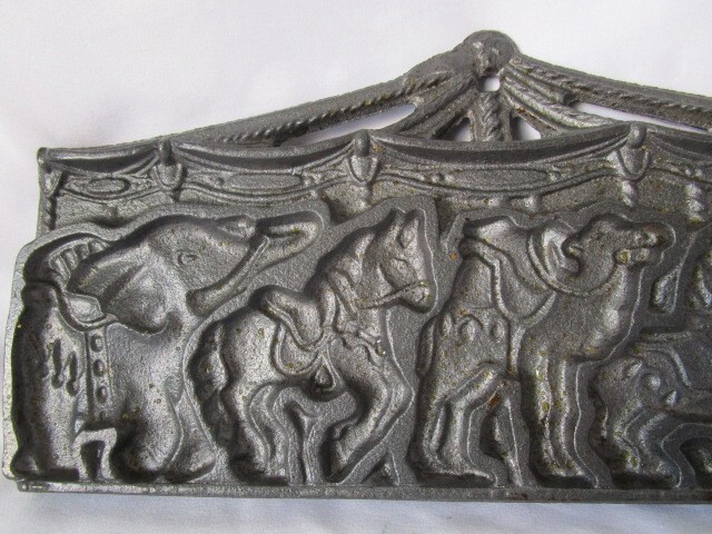 John Wright - Cast Iron - Carousel Circus Animals - Double Sided - Cookie Mold gallery