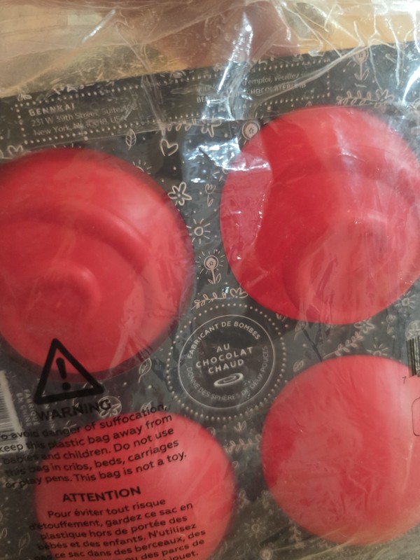 BENNKAI Silicone Chocolate Mold Red Spheres Makes Two 2in Bombs Microwave Safe gallery