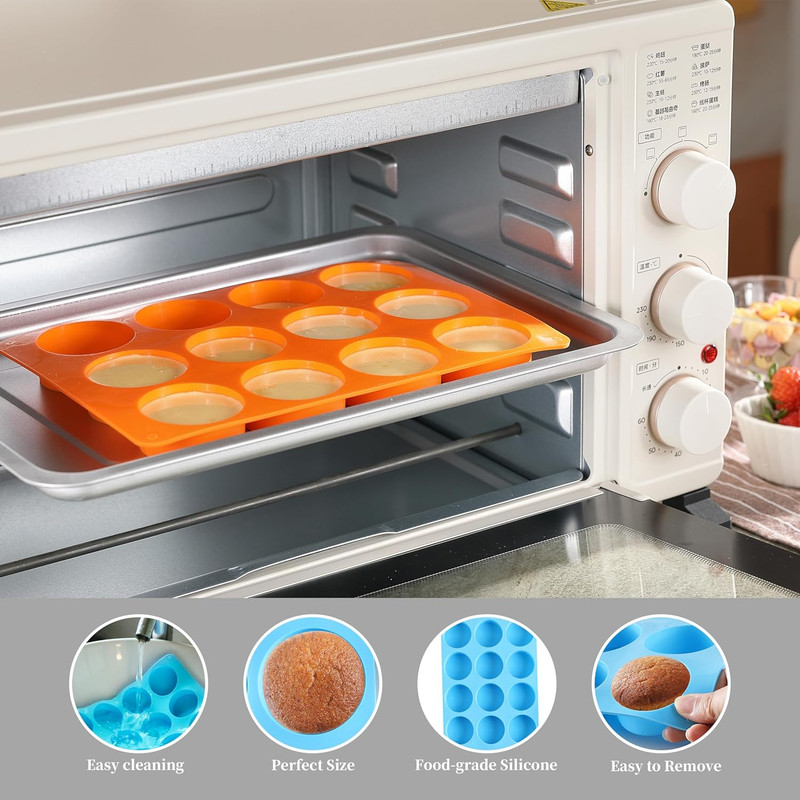 2PCS Silicone Oreo Molds, 12 Cavity Cookie Chocolate round Silicone Mold, Bakin gallery