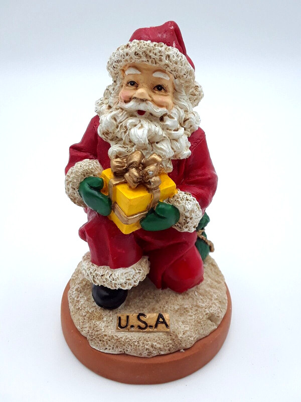 Santa Terra Cotta Cookie Press USA Wilton American Hearth 4.75″ T Figurine C11