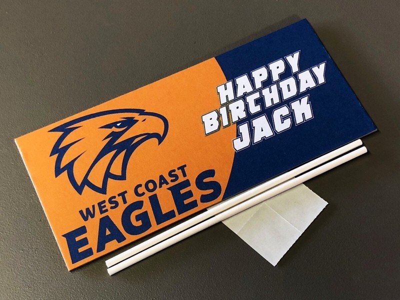 Personalised West Coast Eagles AFL Cake Topper - (made to order) gallery