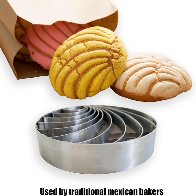 Concha Cutter Mexican Bread Mold Made of Stainless Steel 4.1 Inch Concha Stamp T gallery