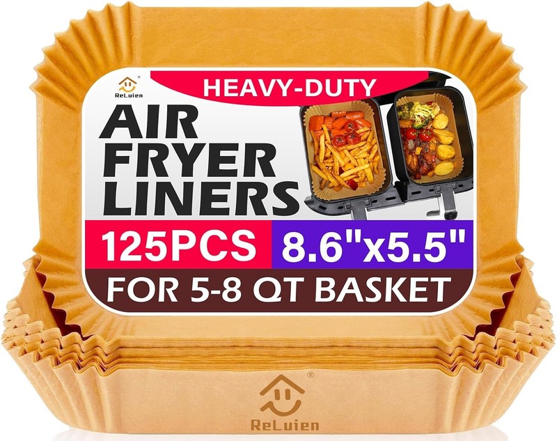 Air Fryer Liners Disposable, Airfryer Paper Liners, 125Pcs Non-sti Oil