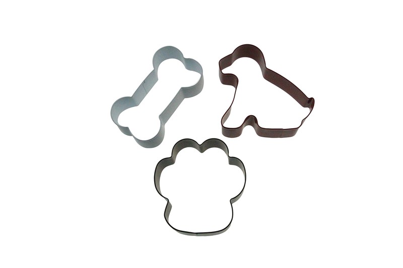 Dog Cookie Cutter Set Of 3 Dog Paw Print And Dog Bone Stainless Steel Cookie Cut gallery