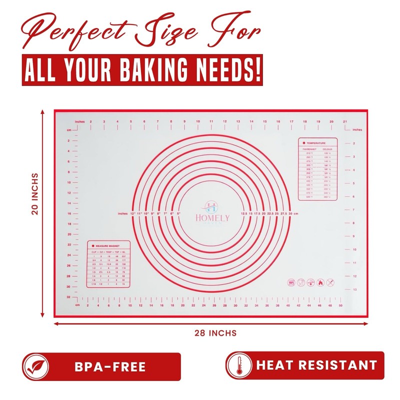 Homely Haven Silicone Dough or Pastry Mat - Perfect for Your Cozy Space! gallery