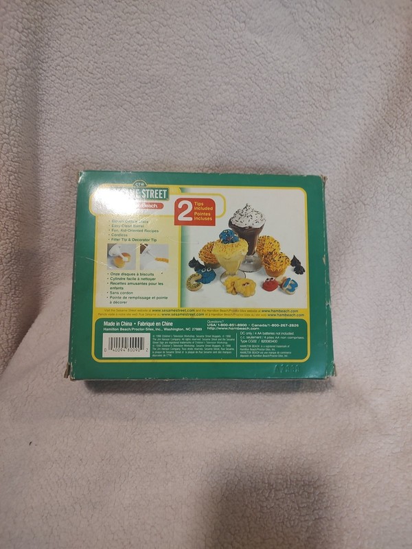 Hamilton Beach Sesame Street Cookie Monster Cookie Press Vintage 1998 gallery