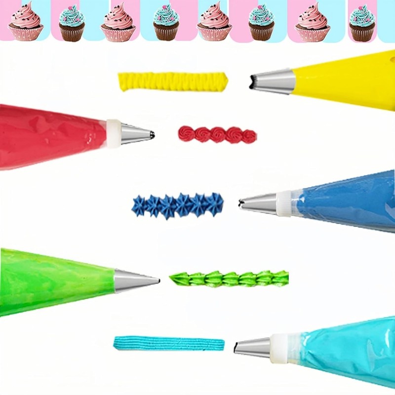 Complete Cake Decorating Kit: 48 Numbered Piping Tips with Organizer Case gallery