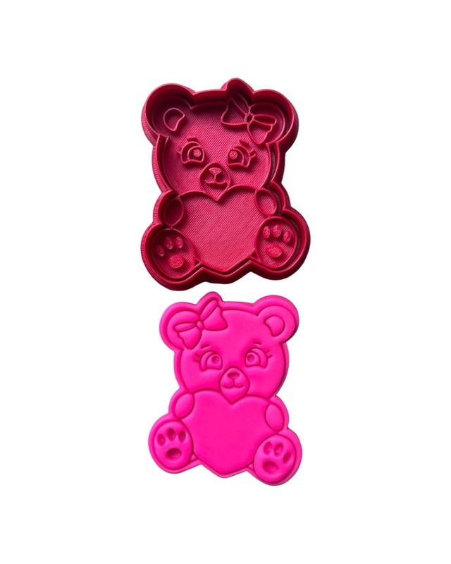Panda Bear with Heart Cookie Cutter Stamp Valentines day gallery