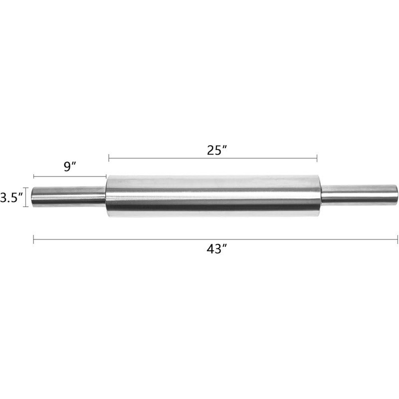 Heavy Duty Stainless Steel Rolling Pin Baking Dough Cookies Pizza Tortillas New gallery