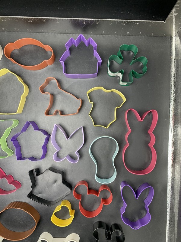 WILTON Easter Spring multi Colored Metal Cookie Cutters Bunny Flower Carrot gallery