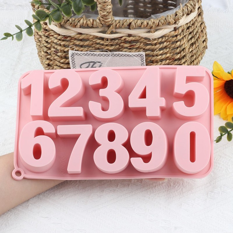 10 Cavity Number Silicone Candy Molds 09 Digital Chocolate Birthday Cake gallery