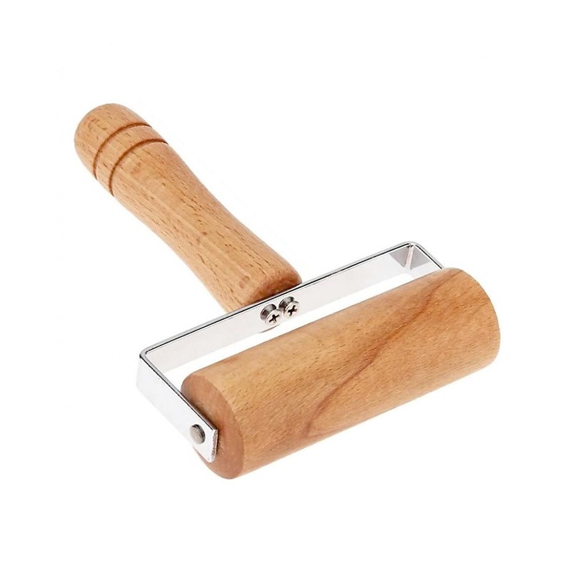 Small Wooden Rolling Pin Dough Roller Non Stick Pizza T Type Baking 12×16.5cm