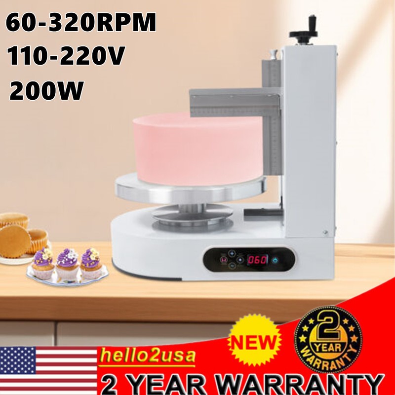 Display Smooth Cream Adjustable 4-12” Birthday Cake Decorating Machine White