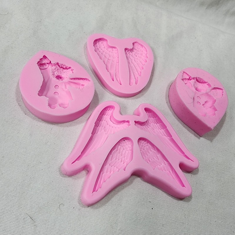 Angel Wings Fondant Mold for Baking Supplies, Pink gallery