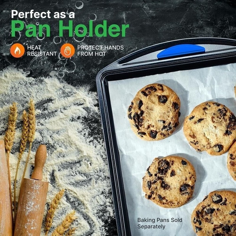 NutriChef Blue Silicone Handles-Flexible Design for Bakeware Pan-NCBK10S, NCBK3S gallery