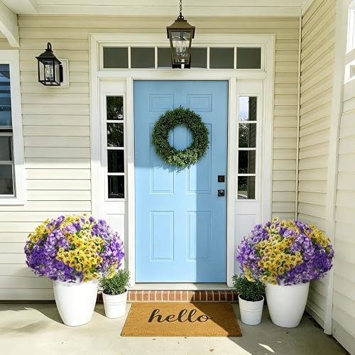 Artificial Flowers for Outdoor Spring Decor, Purple Yellow Gradient Purple gallery