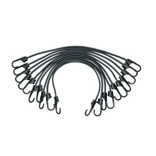 11.8" Rubber Bungee Cords Pp Heavy Duty Tarp Straps with Vinyl Green-11.8" gallery