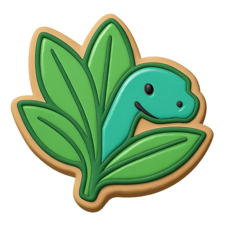 Python Peeking from Tree Leaves Cookie Cutter & Stamp - 4x3.6 Fun Kitchen Baking gallery