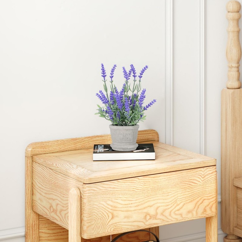 Milisten Small Artificial Lavender Plant In Pot 8.7 Faux Purple Lavender Flower gallery