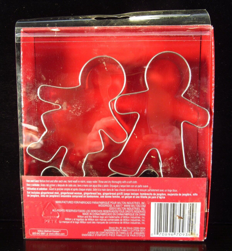 Wilton Cookie Cutter Gingerbread Family, NOEL, Global Decor Christmas Set in Box gallery