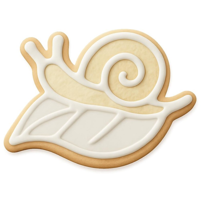 Leaf-Crawling Snail Cookie Cutter & Stamp - 4x3.2 Fun Kitchen Baking gallery