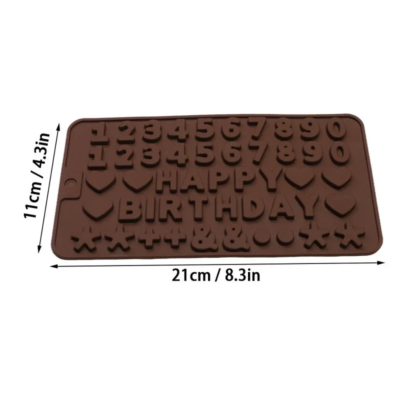 Silica Gel Silicone Mold 26 Letters Chocolate Number Cake Decoration Candy Jelly gallery