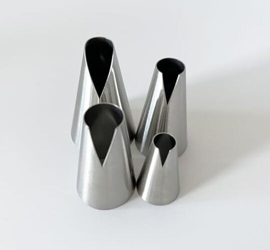4 Pieces Russian Piping Tips Set, Stainless Steel Icing 4pcs V Piping Tips gallery