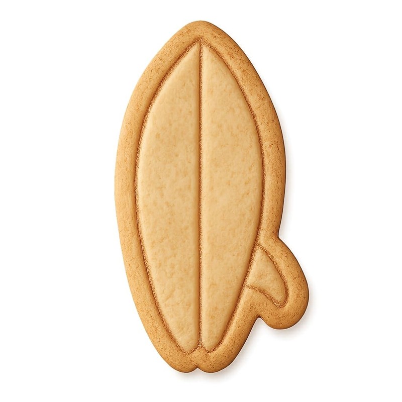 Asymmetrical Surfboard Cookie Cutter & Stamp, Fondant & Clay – 4×2.8″