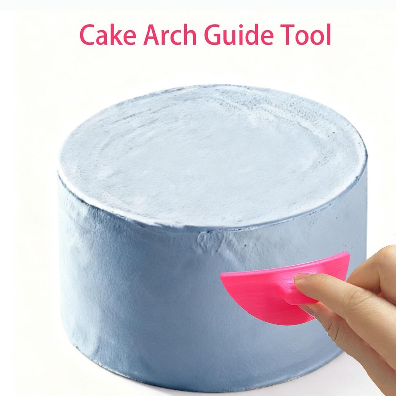 2 PCS Cake Arch Guide Tool Cake Piping Guide Tool Ruffle Guide Stencil Cake gallery