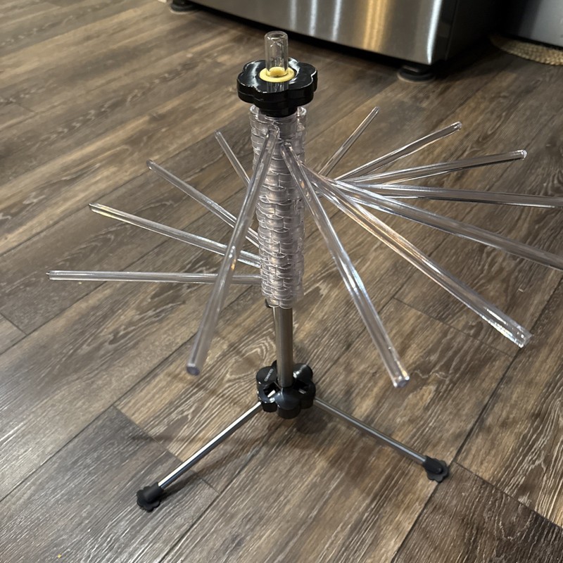 Collapsible Pasta Drying Rack - Tall Compact Spaghetti Noodle Stand with