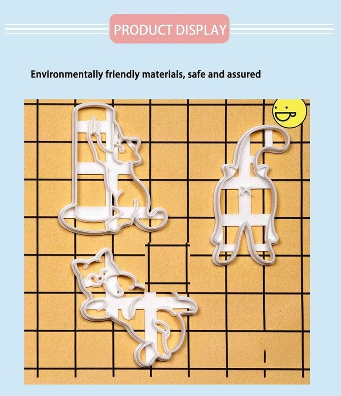 Cookie Mold Cutter Set 3D Animal Cat Forms for Cookies Stamp Biscuits Cutting gallery