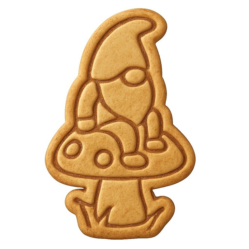 Gnome on a Toadstool Cookie Cutter & Stamp - 2.4x4 Fun Kitchen Baking gallery