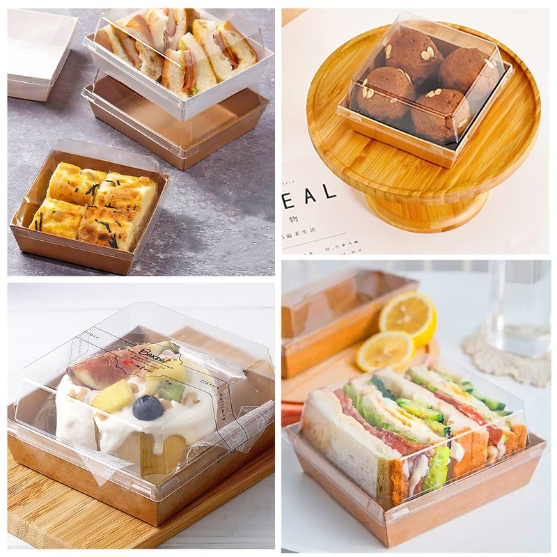 Small Charcuterie Boxes with Clear Lids, To Go Paper Disposable Food Containe... gallery