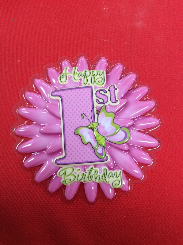 Number One Butterfly Plastic Overlays For A Baby Cake gallery
